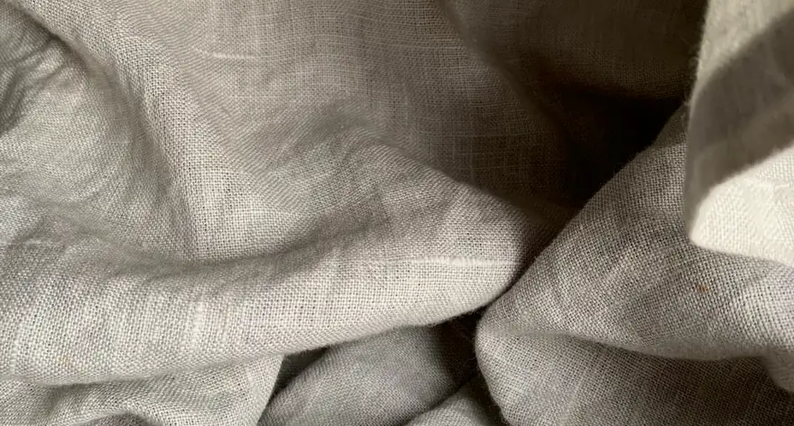 Cotton and linen fabric swatch